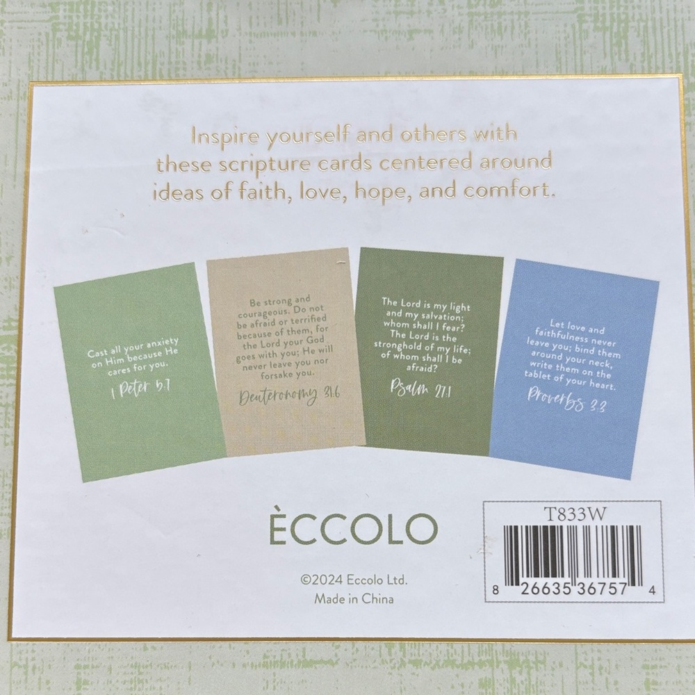 Eccolo A Box of Verse Scripture Cards - Gold and Green - Picture 4 of 5